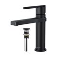 thumbnail image 1 of beyttol Modern Single Handle Bathroom Faucet 1 Hole or 3 Hole mounting Faucet Brass Faucet with pop up Drain- Polish Chrome Brushed Nicket Matte Black, 1 of 5