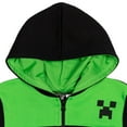 thumbnail image 5 of Minecraft Creeper Little Boys Fleece Half Zip Hoodie Little Kid to Big, 5 of 5