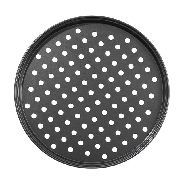 Hearth & Gear Steel Perforated Pizza Baking Pan Ideal For Cheesy Pizza Gourmet Bakes Durable Non Sticky For Home Oven Commercial Kitchen Use Baking Sheet with Rack Bakeware with Lids Small Baking