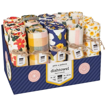 Danica Brands NKT3086D Full Bloom Dishtowel Counter Display - 20 Assorted Design