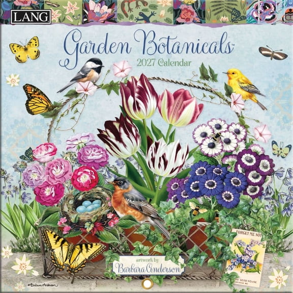 Lang Brands, Garden Botanicals 2027 Mini Wall Calendar by Barbara Anderson
