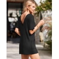 thumbnail image 4 of EKOUAER Rompers for Women Casual Ribbed Short Sleeve T-Shirt Tee Romper Summer Outfits with Pockets 2026, 4 of 6