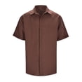 thumbnail image 7 of Men's Linen Short Sleeved T Shirt Loose Undershirt Solid Color Short Sleeved Cotton Linen Shirt For Men Beach Plus Size Men Short Sleeved Shirt, 7 of 7