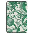 thumbnail image 3 of Elegant Green Floral Engraving Design Outdoor Picnic Blanket, Foldable Waterproof Beach Mat, Portable Beach Blanket for Beach Camping, Hiking, Family Concerts, 3 of 8