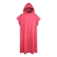 thumbnail image 1 of Poncho de microfibra para surf, con capucha, toalla de playa con capucha, toalla de natación para piscina Rojo, 1 of 8