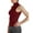 Burgundy, variant on Seamless Ribbed Mock Neck Sleeveless Top for Women – Slim Fit Body Shaping Shirt