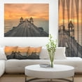 thumbnail image 1 of Pont en Bois Massif dans la Mer - Impression sur Toile Paysage Marin, 1 of 3