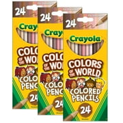 Crayola Colors of the World Colored Pencils, 24 Per Pack, 3 Packs