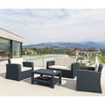 thumbnail image 4 of Luxury Commercial Living 36" Gray Outdoor Patio Wickerlook Rectangular Coffee Table with Magazine, 4 of 8
