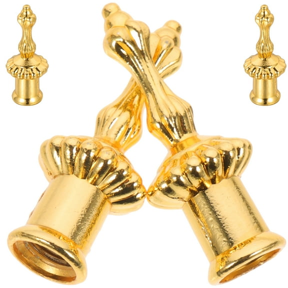 FRCOLOR 4pcs Lamp Finial Light Knob Decor Lampshade Holder Lamp Shade Holder Harp