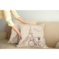 thumbnail image 3 of Ambesonne Paris Throw Pillow Cover 2 Pack, French Eiffel Tower, 18", Beige, 3 of 6