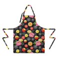 thumbnail image 2 of Pioneer Flower Floral Print Pattern Apron for Women and Men, Cotton Linen Waterproof with Pockets, Adjustable, 33x27 Inch for Kitchen, Gardening, BBQ, Salon, 2 of 6