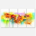 thumbnail image 2 of Bright Yellow Gerbera and Daisies - Large Floral Canvas Art Print, 2 of 3