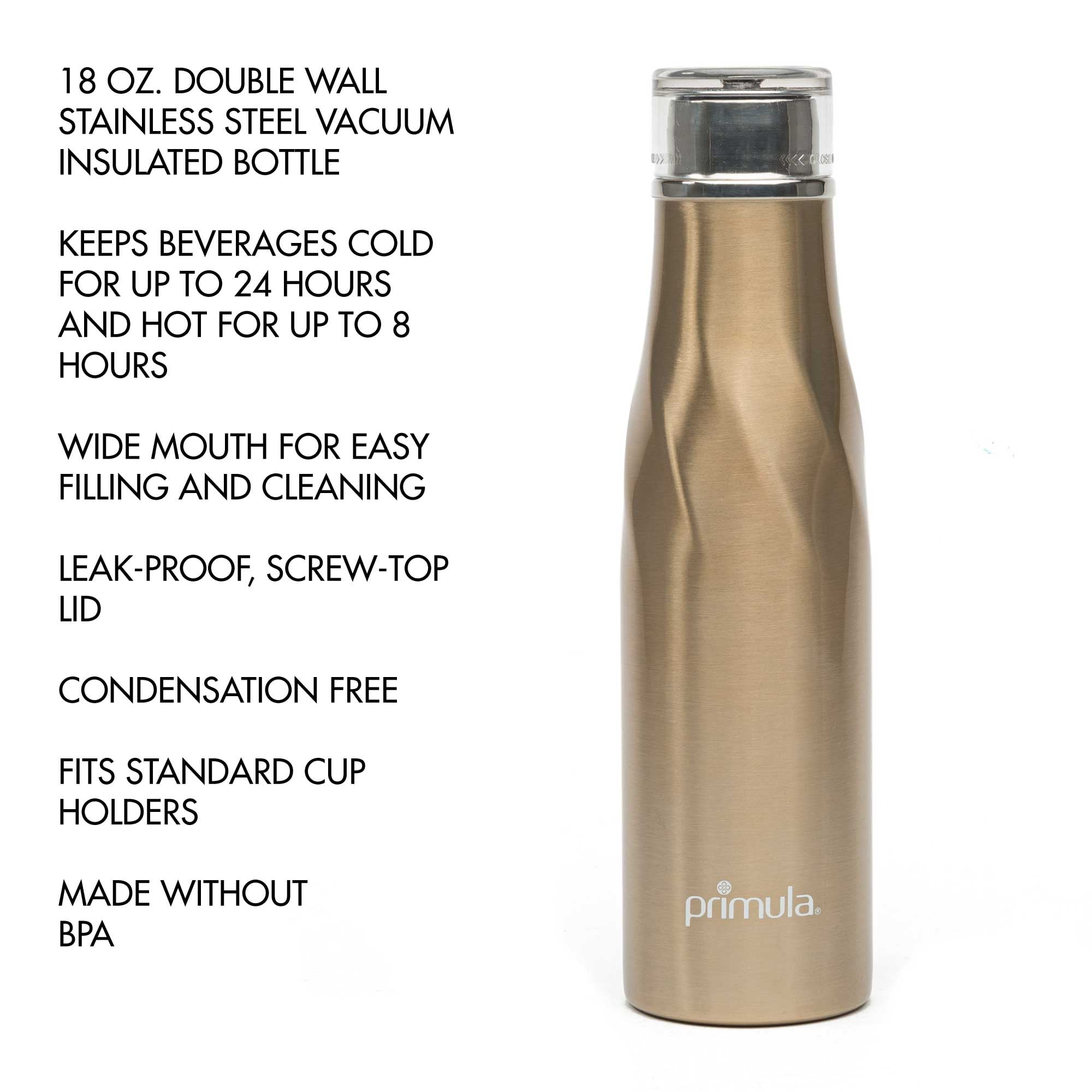 Primula Tea With A Twist 18 oz. Double Wall Vacuum Sealed Stainless Steel  Tea Brewing Tumbler - Brushed Stainless Steel 