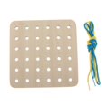 thumbnail image 4 of Rompecabezas de madera para enhebrar, ideal para viajes de bebés, niños y niñas. Blanco, 4 of 7