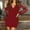 Red, variant on Sexy Dresses for Women Date Night Multi-theme Party V-Neck Tab Long Sleeve Sequin Jacket Solid Red Dresses