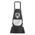thumbnail image 1 of Delantal bolsillo PVC babero ajustable sin mangas delantal de cocina para el hogar accesorio de cocina, tipo 1, negro y gris Methold HA003449-03, 1 of 6