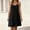 *Black, variant on ClodeEU Women's Linen Adjustable Spaghetti Strap Mini Dress ,Solid Color Casual Summer Vacation Dress Beige,Women's Plus L