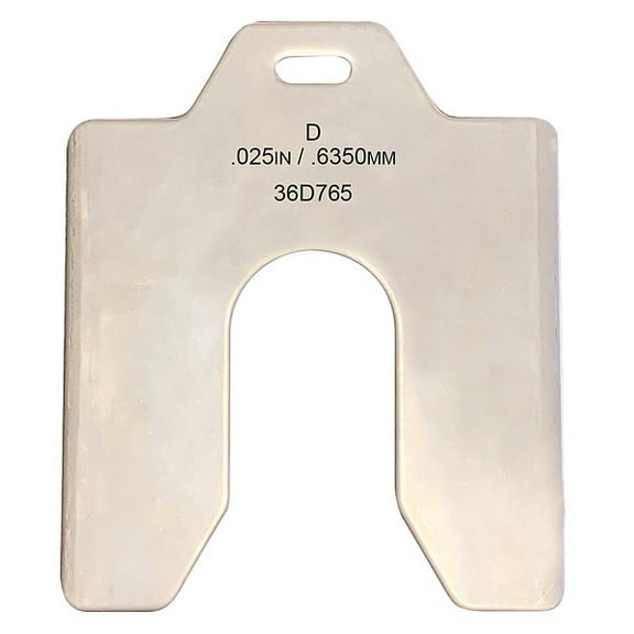 Manufacturer Varies Slotted Shim 5 x 5" x 0.025", Pk20 36D765