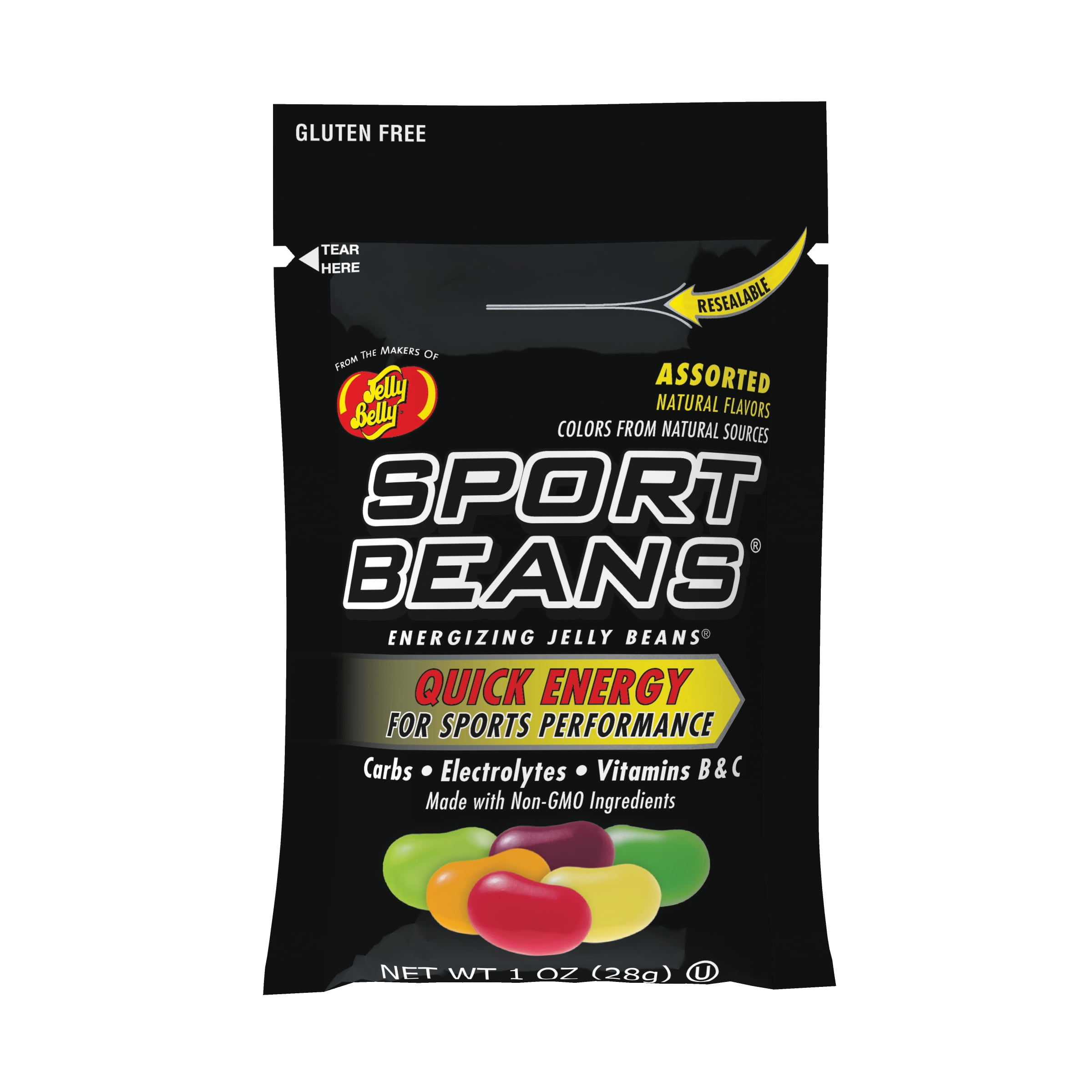 Jelly Belly Jelly Beans Candy, Sport Beans, 6 Assorted Flavors, 1 oz
