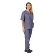 thumbnail image 5 of M&M SCRUBS Women Scrub Set V-Neck Medical Scrub Tops and Drawstring Pants - Pack of 12 Set (Pewter Charcoal, X-Large), 5 of 7