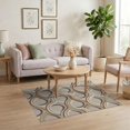 thumbnail image 3 of ODIKA 4'x6' Washable Area Rug Stain Resistant, Low Pile, Easy Care Minimalist Motif Curved Wave Large Brushstroke Abstract Beige Neutral Playful for Dorm Room, Small Living, 3 of 7