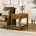 thumbnail image 2 of 25'' Rectangular Farmhouse End Table with Storage Shelf and Solid Wood Legs – Ideal for Living Room, Bedroom, or Office – Walnut Finish, 2 of 9