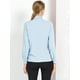 thumbnail image 5 of INSPIRE CHIC Blusa Elegante De Oficina De Trabajo Para Mujer, Camisa Plisada Con Cuello De Lazo Y Manga Larga Azul claro M, 5 of 6