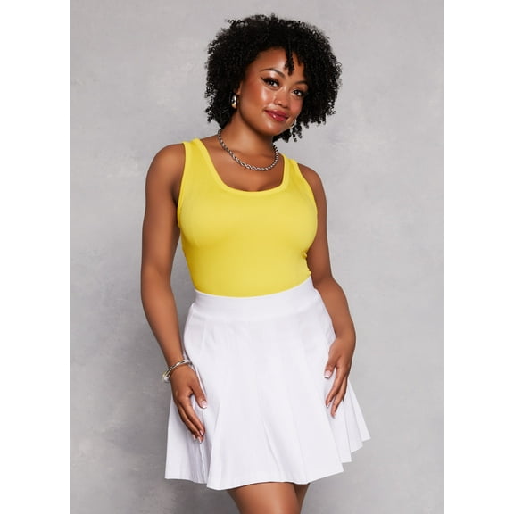 Womens Plus Size Scoop Back Tank Top