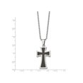 thumbnail image 2 of Collier Incrustation en Fibre de Carbone pour Homme en Acier Inoxydable avec Chaîne, 2 of 4