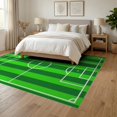 thumbnail image 3 of ODIKA 6'x9' Washable Area Rug Soccer Pitch Stripes Goal Border Interactive Velvet Football Field Refined for Family Room, Living Mater Bedroom, Non-Slip, Easy Care, 3 of 7
