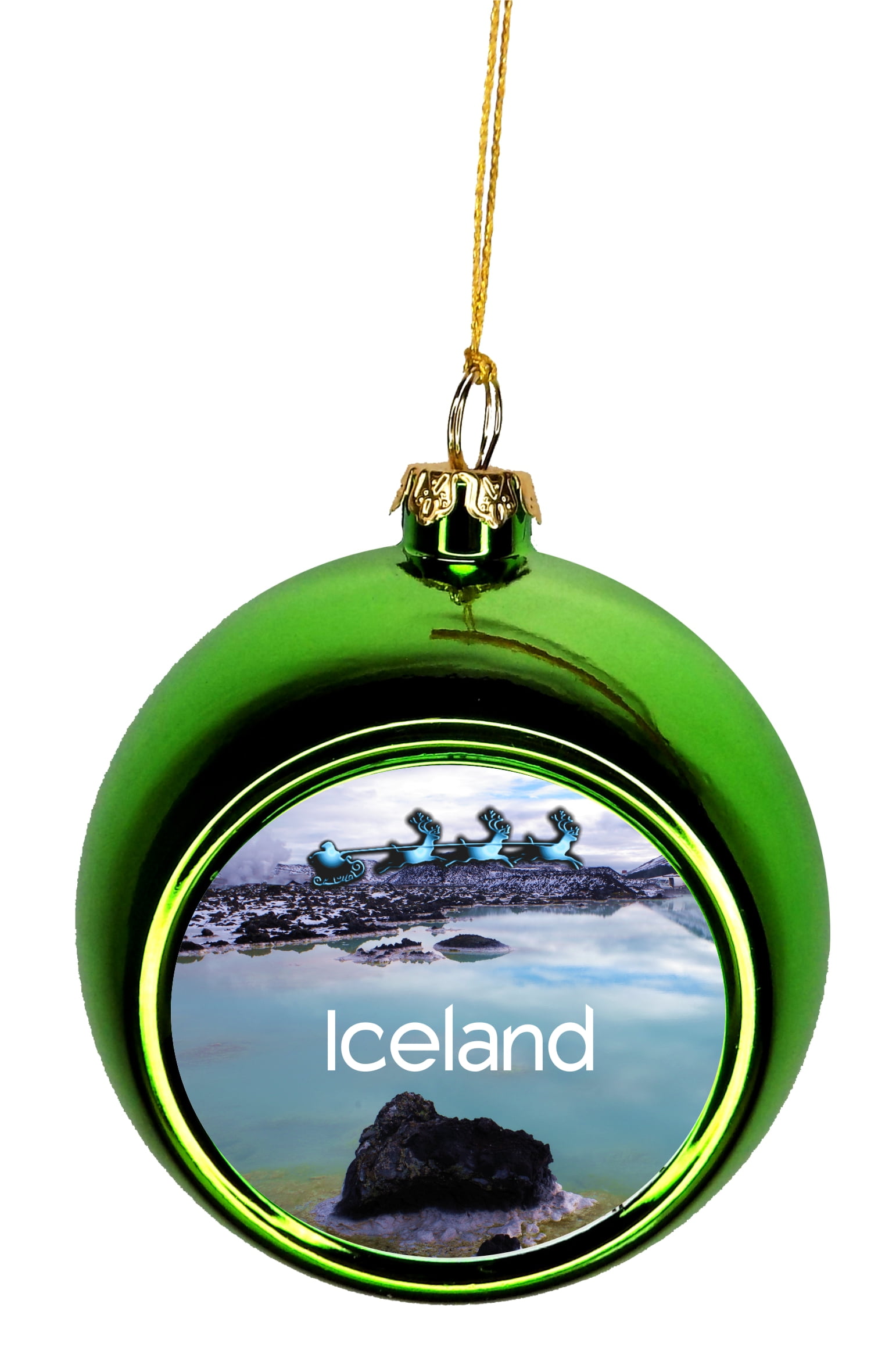 Iceland Christmas Ornament Iceland Ornament Blue Lagoon Ornament Christmas Da C Cor Green Ball Ornaments Walmart Com Walmart Com