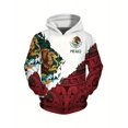 thumbnail image 2 of Sudadera con capucha con estampado 3D de la bandera nacional de México para hombre y mujer, suéter informal de gran tamaño, sudadera popular, ropa de moda para hombre, 2 of 4