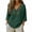 Dark Green, variant on GEWSEY Linen Tops for Women 2026 Trendy Boho Embroidered V Neck 3/4 Sleeve Blouses Dressy Casual Loose Fit Shirts (Wine, 3XL)