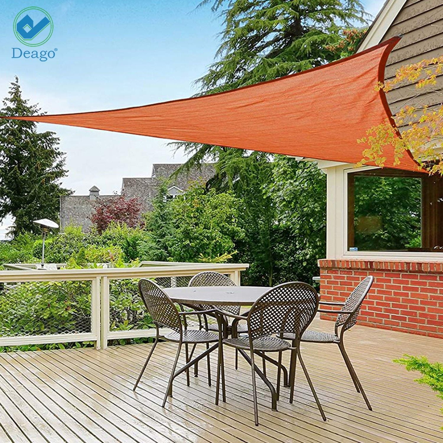 Waterproof Woven Sun Shade Sail Fabric Canopy Patio Awning Triangle 12' or 16' 