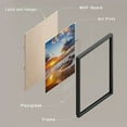 thumbnail image 4 of PixonSign Framed Wall Art Vibrant Sunset Tropical Ocean Beach Horizons Prints, Set of 4 Sea Landscape Wall Decors, Nature Wall Décor, Adhesive Canvas Poster, Modern Home Artwork - 11"x14" Black, 4 of 5