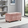 thumbnail image 2 of Metro Storage Ottoman in Dusty Rose Fabric, 2 of 10