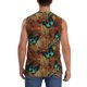 thumbnail image 4 of Balery Vintage Butterfly Green Camisetas sin mangas para hombre, absorbe la humedad y protege contra el mal olor.-XX-Large, 4 of 7