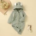thumbnail image 4 of adviicd Shawl for Girls Boys Girls Solid Warm Knitted Sweater Baby Hooded Jumpsuit Romper Boys Cardigan, 4 of 5