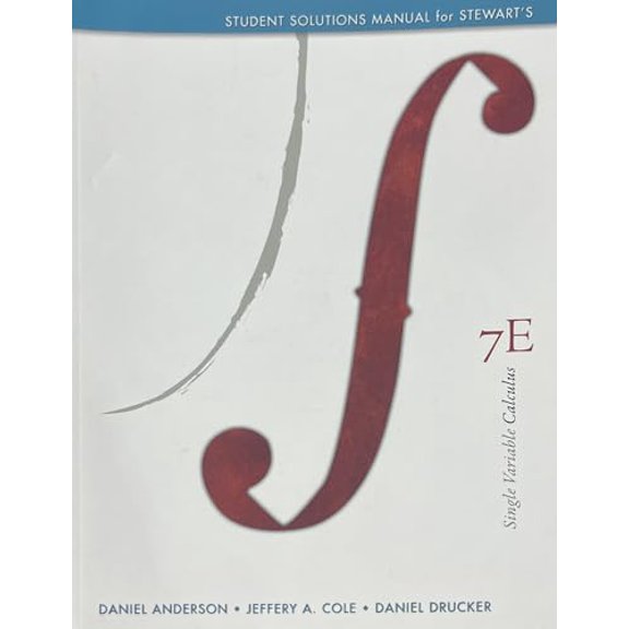 Pre-Owned Student Solutions Manual (Chapters 1-11) for Stewart's Single Variable Calculus, 7th (Paperback) 0840049498 9780840049490