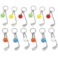 thumbnail image 1 of KAKOWELY 12 llaveros colgantes de pelotas de golf, llavero artesanal de pelotas de golf, llavero pequeño de pelotas de golf, decoración novedosa de pelotas de golf., 1 of 4