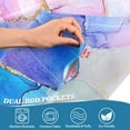 thumbnail image 5 of Yayeee Kitchen Curtains Tier Set of 2 Light Filtering 57"x36" Over Sink Window Panels, Pastel Pink Marble Pattern, 5 of 7