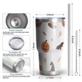 thumbnail image 6 of 30oz Halloween Pumpkins Witch Hats and Bats Tumblers Stainless Steel Tumbler with Lid and Straw,Vacuum Insulated Double Wall Travel Tumbler Cups Mug with Cleaning Brush for Coffee,Tea, 6 of 7
