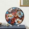 thumbnail image 4 of Yayeee Wall Clock Battery Operated 9.5" Silent Quartz Non-Ticking for Living Room Decor, Vibrant Floral, 4 of 8