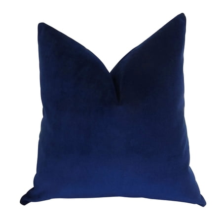 Plutus Navy Handmade Throw Pillow-Color:Navy Size:12 x 20
