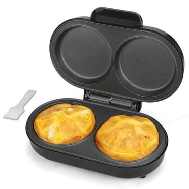 Mailand 2 x 4.75” Omelette Maker Electric, Omelette Pan Nonstick, Dual Omelette Makers, Egg Bite Maker, Electric Double Egg Pan, Mini Pancake Maker, Breakfast Sandwich Maker, Black