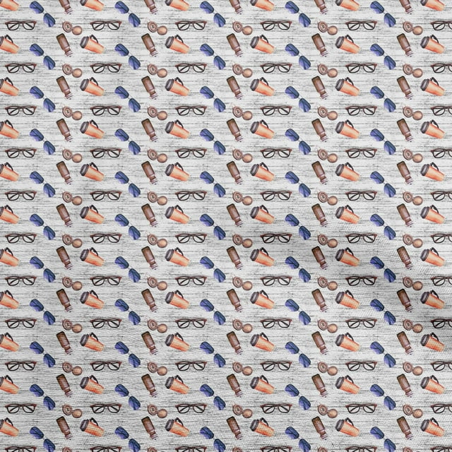 oneOone Silk Tabby Brown Fabric Travel Craft Projects Decor Fabric Printed By The Yard 42 Inch Wide