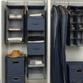 thumbnail image 4 of Household Essentials Hanging Cotton Blend Closet Organizer with 6 Storage Shelves, Denim, 4 of 9