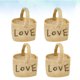 thumbnail image 5 of EeaseMX 4 bolsas de regalo con diseño de amor, cestas pequeñas para flores, bolsas decorativas de lino, cestas para guardar dulces, suministros para bodas y Navidad., 5 of 7