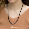 thumbnail image 5 of 555Jewelry 3.3mm Black Franco Necklace, Xtentacion Chain, Franco Chain, Stainless Steel Necklace for Women, Stainless Steel Necklace for Men, 24 Inch, 5 of 5